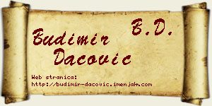 Budimir Dacović vizit kartica